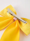 Back to School Sequin Bow Hairpin - 8