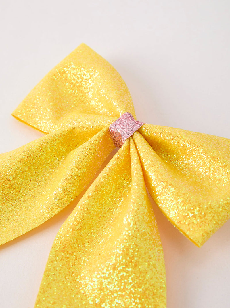 Back to School Sequin Bow Hairpin - 9