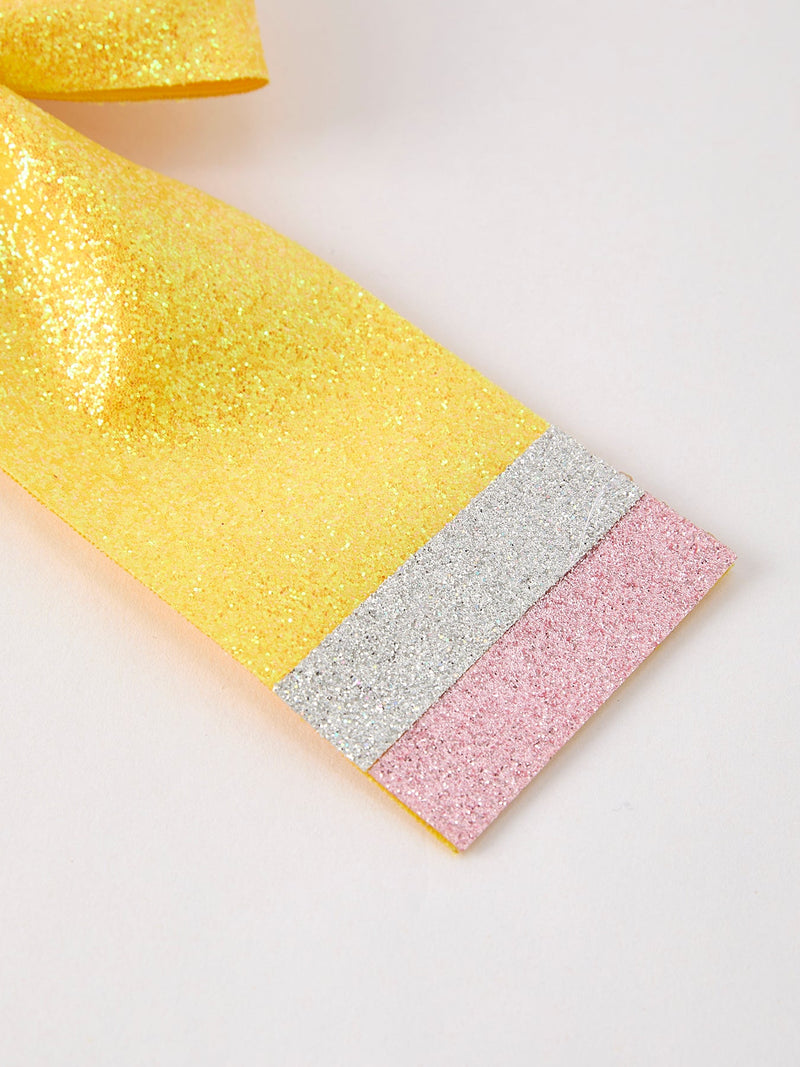 Back to School Sequin Bow Hairpin - 11