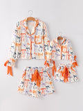 Halloween Mommy and Me Bow Print Pajama Set - 1