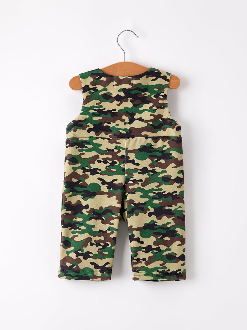 Camouflage Duck Smocking Embroidery Baby Boy Romper - 7