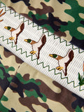 Camouflage Duck Smocking Embroidery Baby Boy Romper - 9