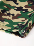 Camouflage Duck Smocking Embroidery Baby Boy Romper - 10