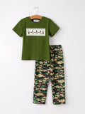 Camouflage Duck Smocking Embroidery Boys Outfit - 1
