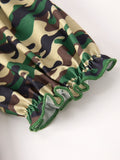 Camouflage Duck Smocking Embroidery Girls Dress - 4