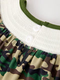 Camouflage Duck Smocking Embroidery Girls Dress - 5