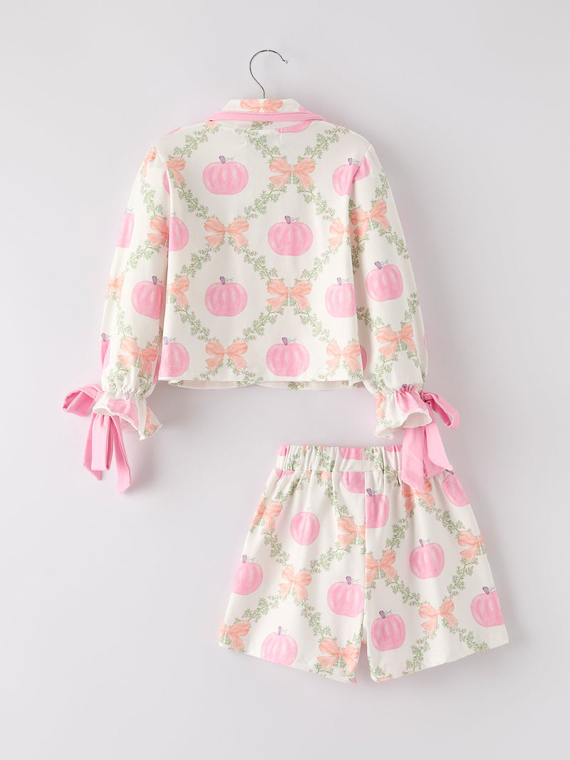 Mommy and Me Fall Thanksgiving Pumpkin  Pajama - 8