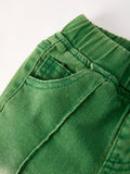 Green Flared Elastic Jeans - 3