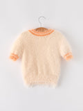Fall Pumpkin Orange Girls Pullover Sweater - 3