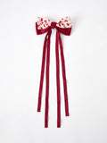 Cherry Bow Ribbon 4.5 Inch Hairpin - 1
