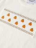 Halloween & Thanksgiving Pumpkin Smock Embroidered Plaid Boys 'Set - 5