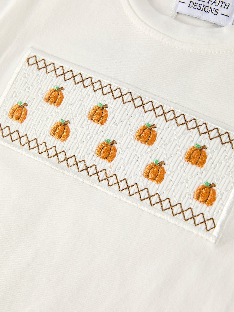 Halloween & Thanksgiving Pumpkin Smock Embroidered Plaid Boys 'Set - 5