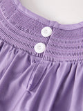 Purple Halloween Smock Embroidery Baby Girl Dress - 5