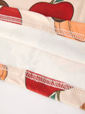 2 Piece Thanksgiving Pumpkin Stripe Print Girls Dress Set - 6