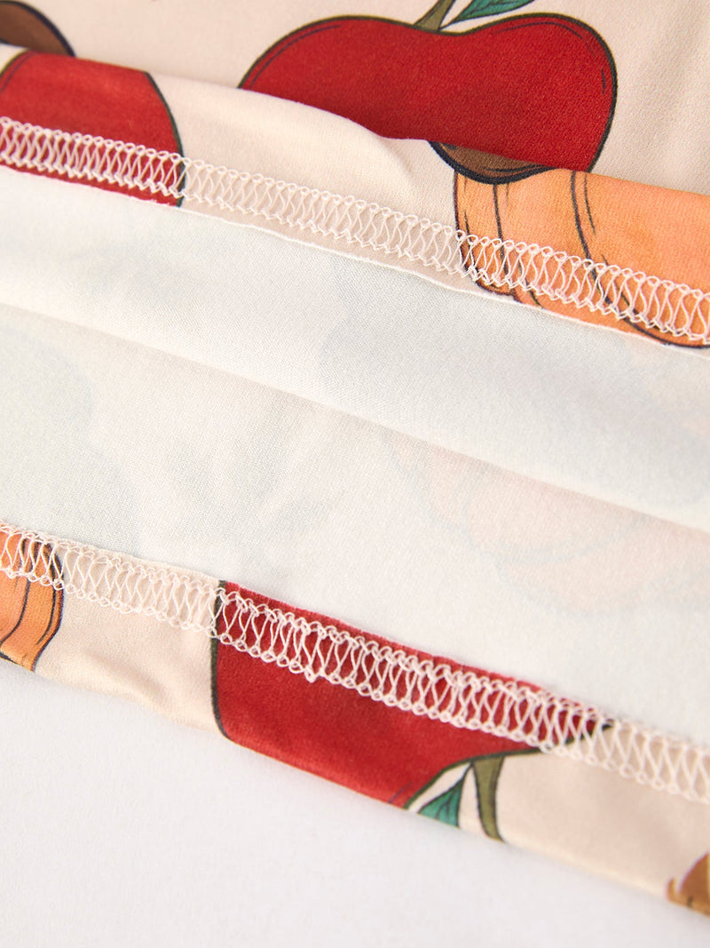 2 Piece Thanksgiving Pumpkin Stripe Print Girls Dress Set - 6