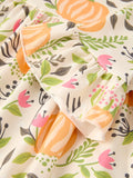 2 Piece Fall Halloween Thanksgiving Girls Dress Set - 5