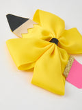 Back To School Pencil Bow 4.3 inch Hair Clip - 2