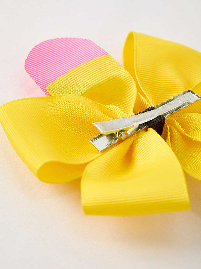 Back To School Pencil Bow 4.3 inch Hair Clip - 6