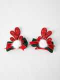 Christmas Elk Pom Pom Girls Hair Clip - 1
