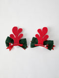 Christmas Elk Pom Pom Girls Hair Clip - 2