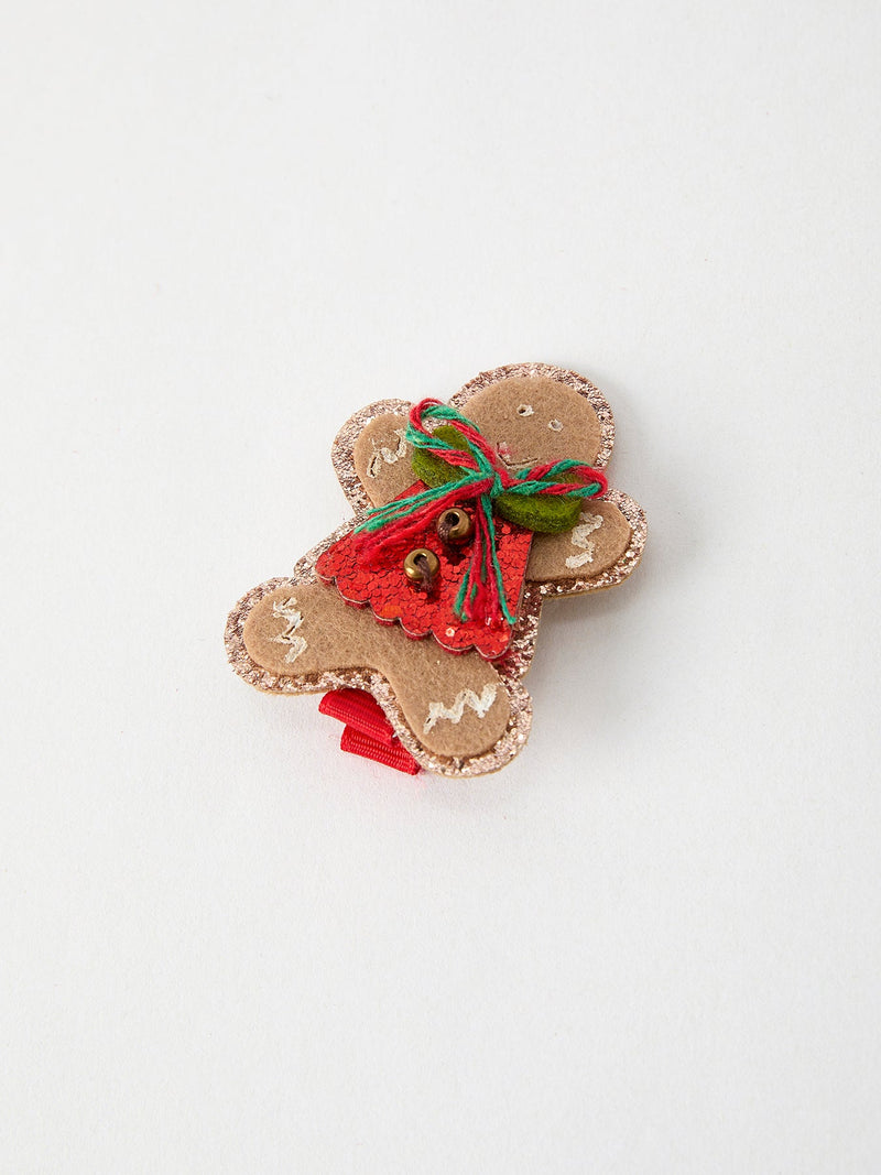 Christmas Gingerbread Girls Hair Clip - 3