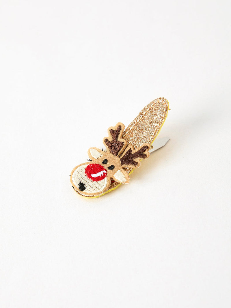 Christmas Elk Girls Hair Clip - 2