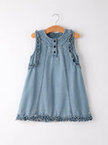 Summer Girls Sleeveless Ruffle Dress - 1