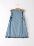 Summer Girls Sleeveless Ruffle Dress - 4
