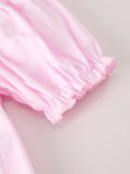 Fall Halloween Pink Spider Pumpkin Ghost Smock Embroidery Girl Dress - 4