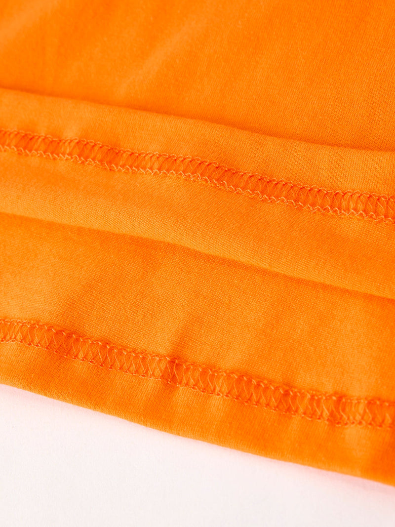 Fall Halloween Purple Balloon Pumpkin Cat Smock Embroidery Boy Set - 5