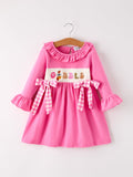 Fall Thanksgiving& Halloween "GOBBLE" Smock Embroidery Baby Girl Dress - 7