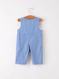 Fall Thanksgiving & Halloween Truck Smock Embroidery Baby Boy Romper - 2