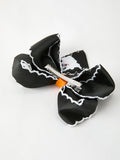 Halloween Ghost Embroidered Black Bow Hairpin - 5