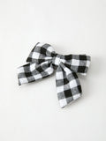 Winter Christmas Plaid Bow Hair Clip - 8