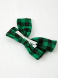 Winter Christmas Plaid Bow Hair Clip - 15
