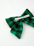 Winter Christmas Plaid Bow Hair Clip - 16