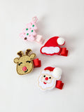 Winter Christmas Girls Hair Clips 1.8 Inch - 2