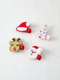 Winter Christmas Girls Hair Clips 1.8 Inch - 1