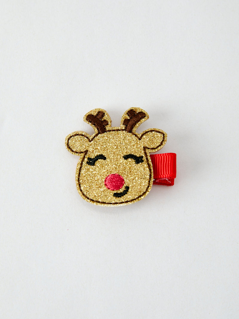 Winter Christmas Girls Hair Clips 1.8 Inch - 8