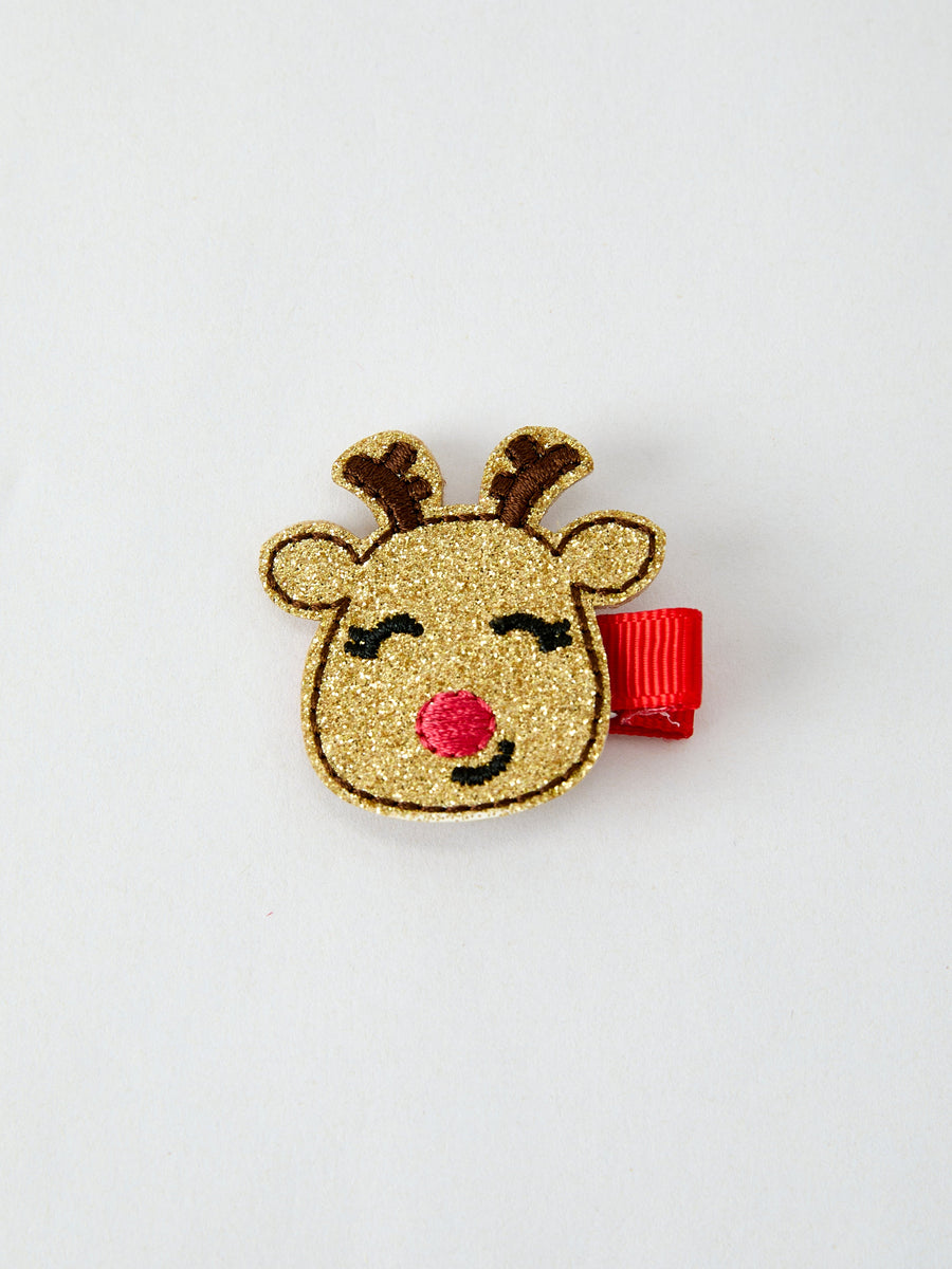 Winter Christmas Girls Hair Clips 1.8 Inch