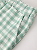 Fall Thanksgiving Chicken Smock Embroidered Green Plaid Boys 'Set - 3