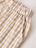 Fall Thanksgiving Plaid Chick Embroidery Smocking Boys Set - 8
