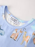 Winter Christmas Nativity Print Girls Long Sleeve Dress - 3