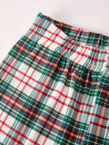 Christmas Plaid Smocking Embroidered Boys Set - 8