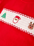 Christmas Plaid Smocking Embroidered Boys Set - 9