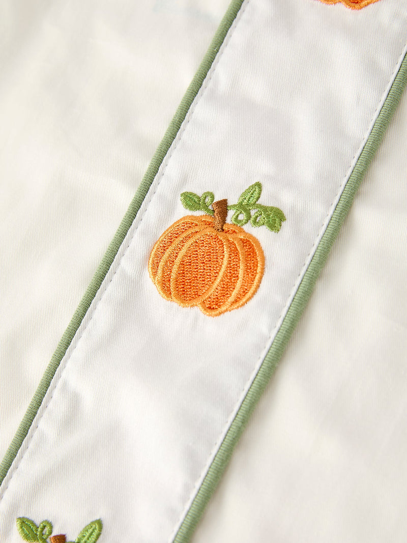 Thanksgiving & Halloween Pumpkin Applique Boy's Set - 4