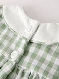 Fall Halloween & Thanksgiving Applique Plaid Girls Bloomers Romper Set - 10