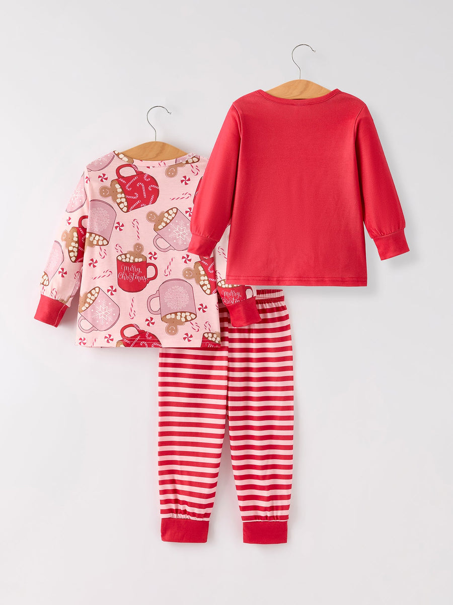 Christmas 3 Piece Girls Pajama Set