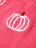 Fall Girls Thanksgiving Halloween Pumpkin Pink Pullover Sweater - 4