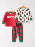 Christmas 3 Piece Girls Pajama Set - 1